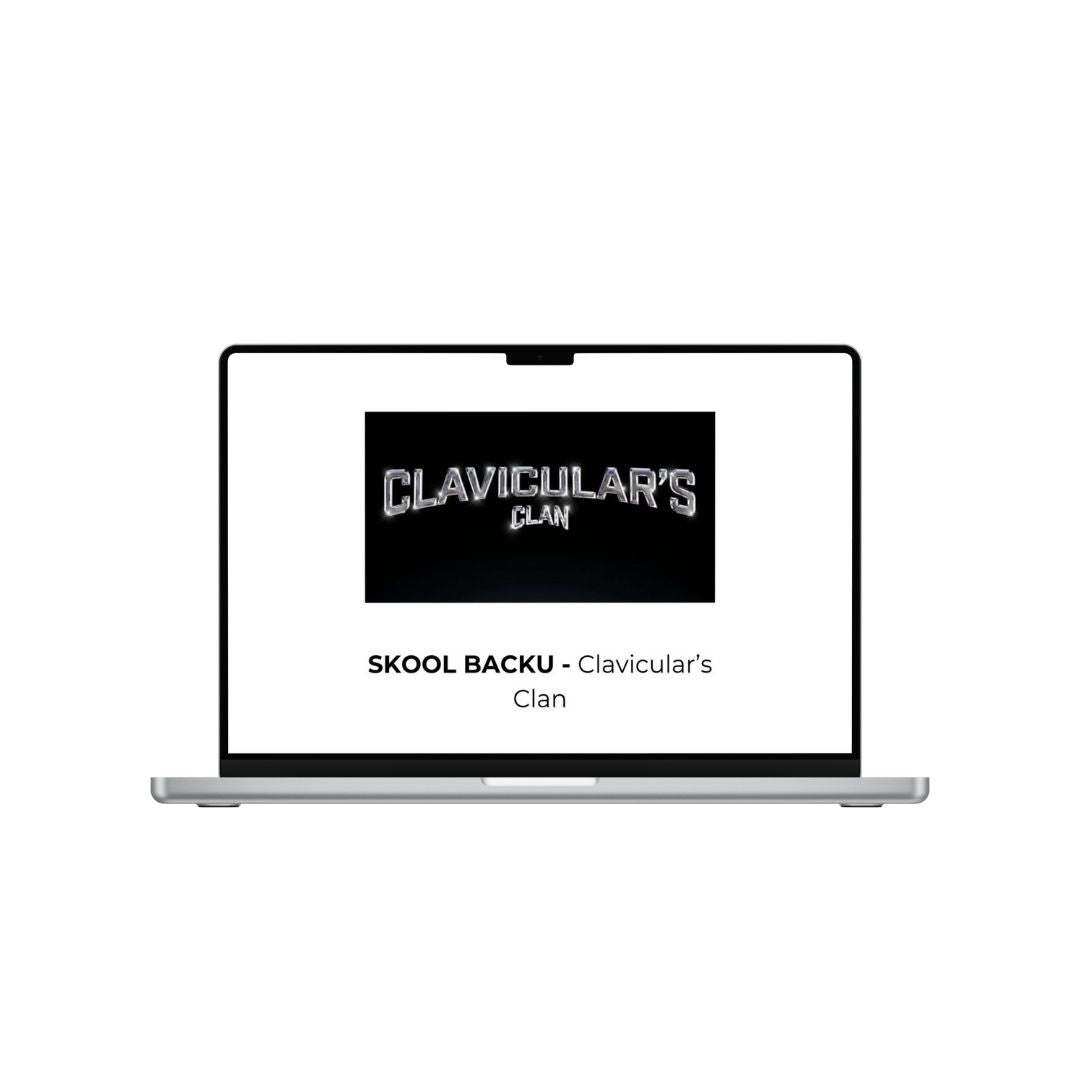 Clavicular's Clan SKOOL BACKU backpack by THE MEGACOURSES featuring multiple compartments and stylish design.