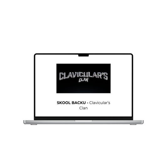 Clavicular's Clan SKOOL BACKU backpack by THE MEGACOURSES featuring multiple compartments and stylish design.