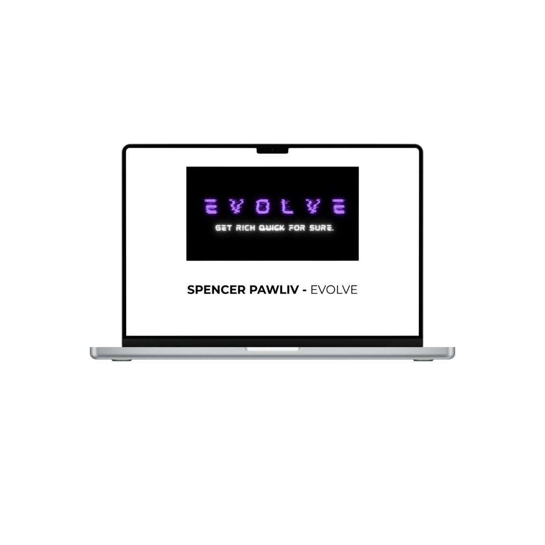 Spencer Pawliv Evolve sports shoes in black with white accents, featuring a sleek design and cushioned sole for athletic comfort.