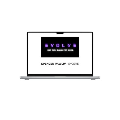 Spencer Pawliv Evolve sports shoes in black with white accents, featuring a sleek design and cushioned sole for athletic comfort.