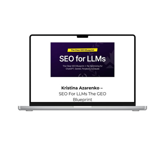 Cover image of "SEO For LLMs: The GEO Blueprint" by Kristina Azarenko, featuring a professional book cover design.