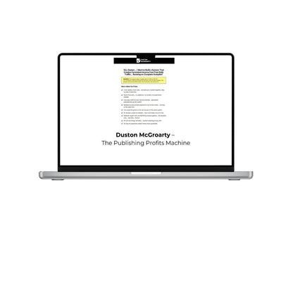 Duston McGroarty – The Publishing Profits Machine 2026