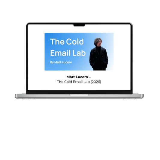 Matt Lucero The Cold Email Lab 2026 course cover
