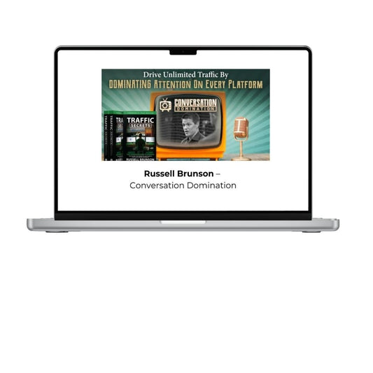 Russell Brunson Conversation Domination course cover
Russell Brunson brand authority course
Conversation Domination marketing training